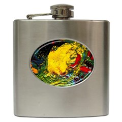 Yellow Chik Hip Flask (6 Oz) by bestdesignintheworld