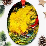 Yellow Chik Oval Ornament (Two Sides) Back