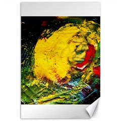 Yellow Chik Canvas 12  X 18  by bestdesignintheworld