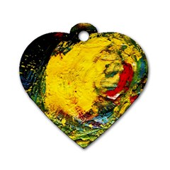 Yellow Chik Dog Tag Heart (two Sides) by bestdesignintheworld