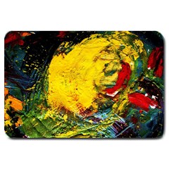 Yellow Chik Large Doormat  by bestdesignintheworld