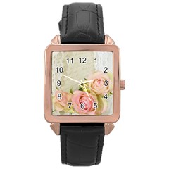 Roses 2218680 960 720 Rose Gold Leather Watch  by vintage2030