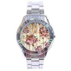 On Wood 1897174 1920 Stainless Steel Analogue Watch