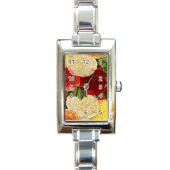 Flowers 1776429 1920 Rectangle Italian Charm Watch by vintage2030