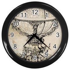 Globe 1618193 1280 Wall Clock (black)