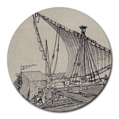 Ship 1515860 1280 Round Mousepads by vintage2030