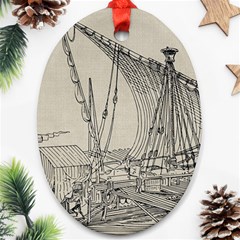 Ship 1515860 1280 Oval Ornament (two Sides) by vintage2030