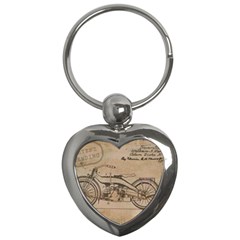 Motorcycle 1515873 1280 Key Chains (heart)  by vintage2030