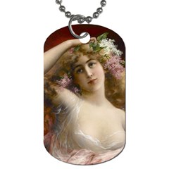 Victorian Lady In Pink Dog Tag (two Sides) by vintage2030