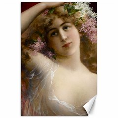 Victorian Lady In Pink Canvas 24  X 36  by vintage2030