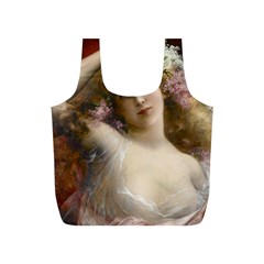 Victorian Lady In Pink Full Print Recycle Bag (s) by vintage2030