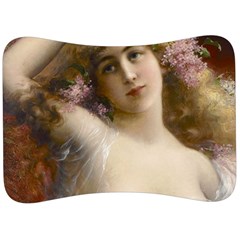 Victorian Lady In Pink Velour Seat Head Rest Cushion