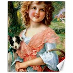 Girl With Dog Canvas 11  x 14  10.95 x13.48  Canvas - 1