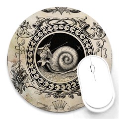 Snail 1618209 1280 Round Mousepads by vintage2030