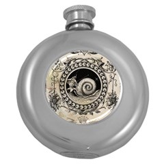 Snail 1618209 1280 Round Hip Flask (5 Oz) by vintage2030