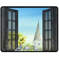 Town 1660455 1920 Fleece Blanket (medium)  by vintage2030