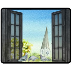 Town 1660455 1920 Double Sided Fleece Blanket (medium)  by vintage2030