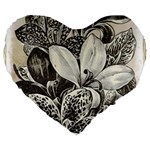 Flowers 1776382 1280 Large 19  Premium Heart Shape Cushions Front