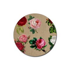 Flower 1770189 1920 Rubber Round Coaster (4 Pack)  by vintage2030