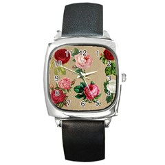 Flower 1770189 1920 Square Metal Watch by vintage2030