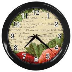 Flowers 1776422 1920 Wall Clock (black) by vintage2030