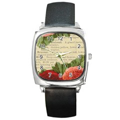 Flowers 1776422 1920 Square Metal Watch by vintage2030