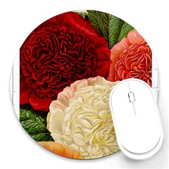 Flowers 1776584 1920 Round Mousepads by vintage2030