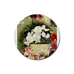 Flowers 1776617 1920 Rubber Round Coaster (4 pack) 