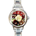 Flowers 1776585 1920 Round Italian Charm Watch Front