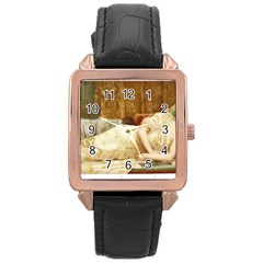 Vintage 1501595 1920 Rose Gold Leather Watch  by vintage2030