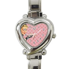 Vintage Lady Heart Italian Charm Watch by vintage2030