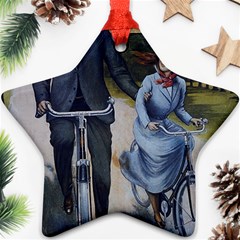 Couple On Bicycle Ornament (star) by vintage2030