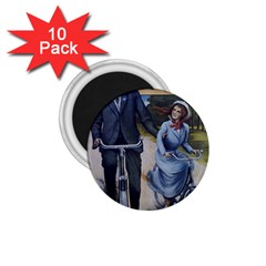 Couple On Bicycle 1 75  Magnets (10 Pack)  by vintage2030