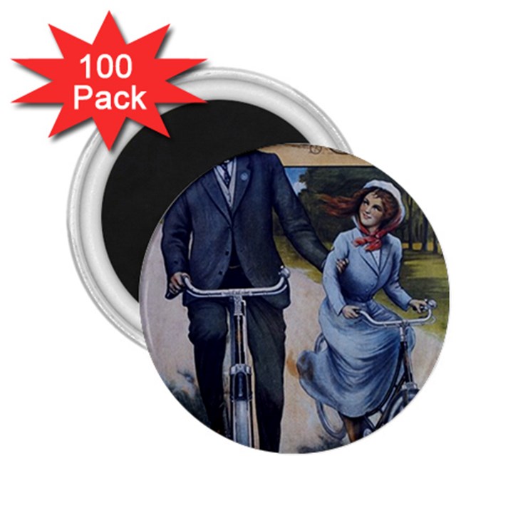 Couple On Bicycle 2.25  Magnets (100 pack) 