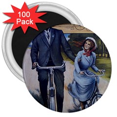 Couple On Bicycle 3  Magnets (100 Pack) by vintage2030