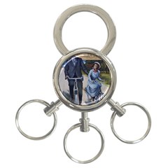 Couple On Bicycle 3-ring Key Chains by vintage2030