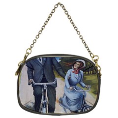 Couple On Bicycle Chain Purse (two Sides) by vintage2030