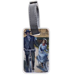 Couple On Bicycle Luggage Tags (one Side)  by vintage2030