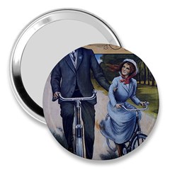 Couple On Bicycle 3  Handbag Mirrors by vintage2030