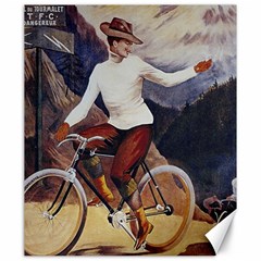 Woman On Bicycle Canvas 20  X 24  by vintage2030