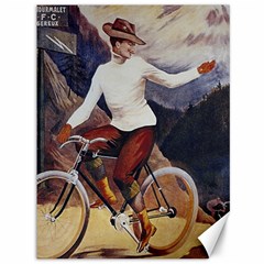 Woman On Bicycle Canvas 36  X 48  by vintage2030