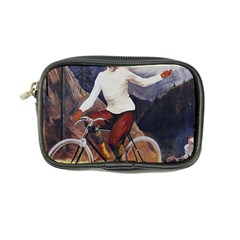 Woman On Bicycle Coin Purse by vintage2030