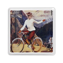 Woman On Bicycle Memory Card Reader (square) by vintage2030