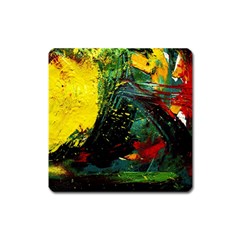 Yellow Chik 2 Square Magnet by bestdesignintheworld