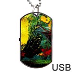 Yellow Chik 2 Dog Tag USB Flash (One Side) Front