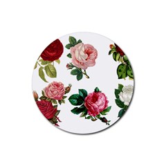 Roses 1770165 1920 Rubber Round Coaster (4 Pack)  by vintage2030