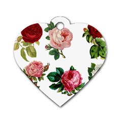 Roses 1770165 1920 Dog Tag Heart (two Sides) by vintage2030