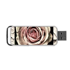 Vintage Rose Portable Usb Flash (one Side) by vintage2030