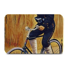 Policeman On Bicycle Plate Mats by vintage2030