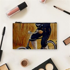 Policeman On Bicycle Cosmetic Bag (small) by vintage2030